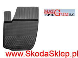 Dywanik gumowy Skoda Rapid przedni lewy czarny - MatGumS36pl