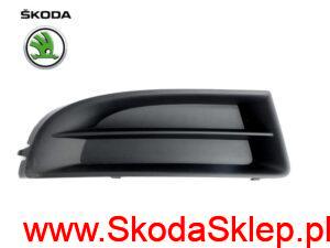 Zaślepka zderzaka Skoda Octavia II po 2009 r. prawa - oryginał 1Z0807368B